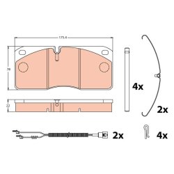 Jeu de plaquettes de frein TRW GDB5005 pour camions IVECO et RENAULT, référence d'origine 1906402