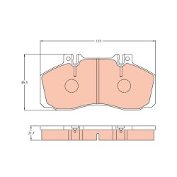Brake Pad Set TRW GDB5050 OE Ref A 905 420 00 20