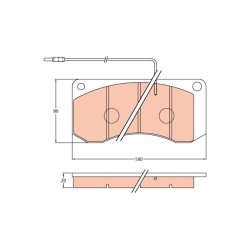 Brake Pad Set TRW GDB5051 OE Ref 50 00 815 639