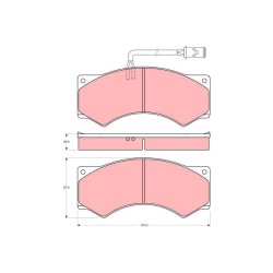 Brake Pad Set TRW GDB5054 OE Ref BBU8177