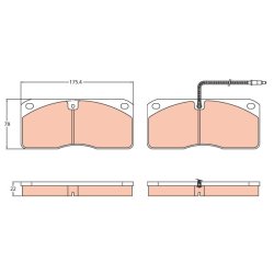 Plaquettes de frein TRW GDB5057 pour VOLVO FL6 OE 6779998