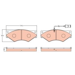 Brake Pad Set TRW GDB5062 OE Ref 1906183