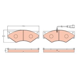 Jeu de plaquettes de frein TRW GDB5063 pour IVECO DAILY OE 1906427