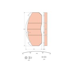 Brake Pad Set TRW GDB5065 OE Ref 8.285.521.000