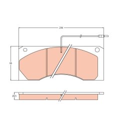Plaquettes de frein TRW GDB5066 pour camions Renault FR1 OE 5001823557