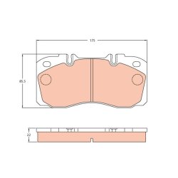 Brake Pad Set TRW GDB5068 OE Ref 1906416