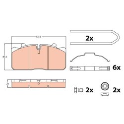 Brake Pad Set TRW GDB5069 OE Ref 1906467