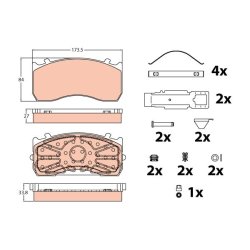 Brake Pad Set TRW GDB5073 OE Ref 81.50820-6040