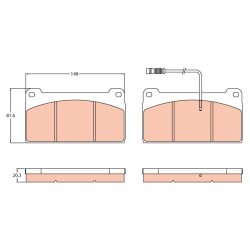 Brake Pad Set TRW GDB5074 OE Ref 15866042