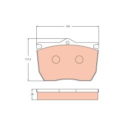 Jeu de plaquettes de frein TRW GDB5076 OE 1906216