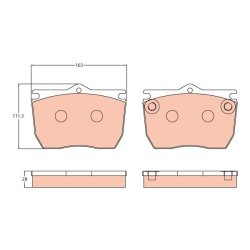 Jeu de plaquettes de frein TRW GDB5077 OE 5004032