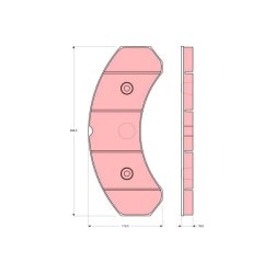 Jeu de plaquettes de frein TRW GDB5078 pour la série SETRA, référence d'origine 8.284.000.106