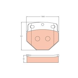 Brake Pad Set TRW GDB5087 OE Ref 180220062