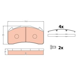 Brake Pad Set TRW GDB5088 OE Ref 3093531