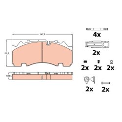 Brake Pad Set TRW GDB5091 OE Ref 0980106450