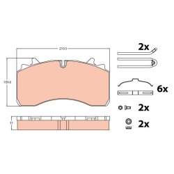 Brake Pad Set TRW GDB5094 OE Ref 3057008400