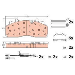 Brake Pad Set TRW GDB5095 OE Ref 6597421