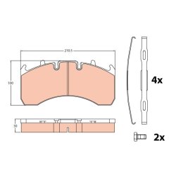 Brake Pad Set TRW GDB5098 OE Ref 20568713