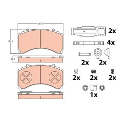 Brake Pad Set TRW GDB5110 OE Ref A 006 420 15 20
