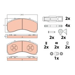 Brake Pad Set TRW GDB5111 OE Ref 006 420 14 20