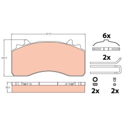 Brake Pad Set TRW GDB5114 OE Ref 81.50820-6066
