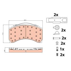 Brake Pad Set TRW GDB5117 OE Ref A 006 420 14 20