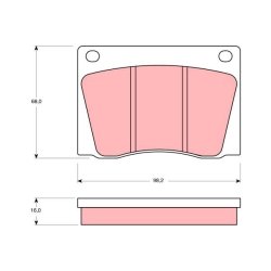Brake Pad Set TRW GDB531 OE Ref GBP208