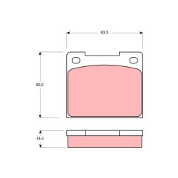 Brake Pad Set TRW GDB533 OE Ref 82315997