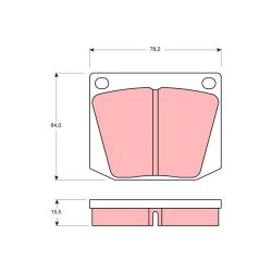 Jeu de plaquettes de frein TRW GDB541 pour AUSTIN-HEALEY, FORD, MG, ROVER et plus encore...