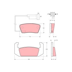 Plaquettes de frein TRW GDB555 pour ROVER 2000-3500 OE GBP90176