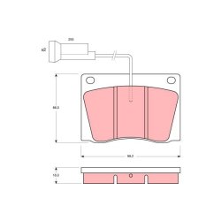 Plaquettes de frein TRW GDB569 pour JENSEN, RELIANT, ROVER OE GBP90184