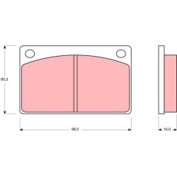 Brake Pad Set TRW GDB576 OE Ref 2717395