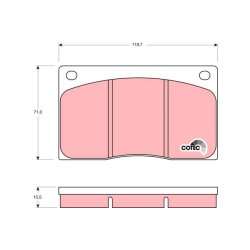 Brake Pad Set TRW GDB585 OE Ref C 41307