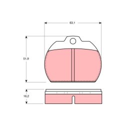 Jeu de plaquettes de frein TRW GDB591 pour VW KAEFER, KARMANN OE 111698151B