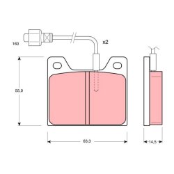 Plaquettes de frein TRW GDB627 pour TALBOT HORIZON, RANCHO OE 425061