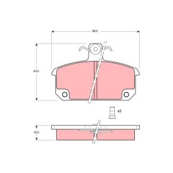 Brake Pad Set TRW GDB632 OE Ref 77 01 201 464