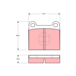 Brake Pad Set TRW GDB648 OE Ref 861 698 151 A