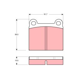 Brake Pad Set TRW GDB656 OE Ref 90005268