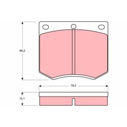 Brake Pad Set TRW GDB660 OE Ref 113E2K021B