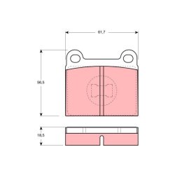Brake Pad Set TRW GDB663 OE Ref 827 698 151 A
