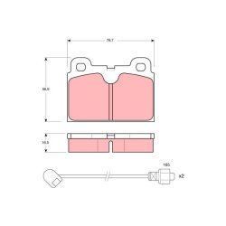Jeu de plaquettes de frein TRW GDB680 pour TALBOT HORIZON, RANCHO OE 424897