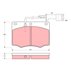 Plaquettes de frein TRW GDB691 pour FORD GRANADA OE 82GB-2K021-MF