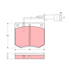 Brake Pad Set TRW GDB693 OE Ref 6121607