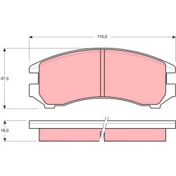 Brake Pad Set TRW GDB731 OE Ref 41060-94M85