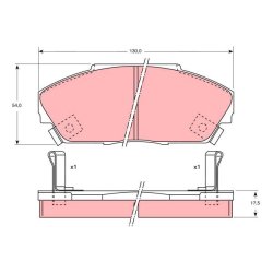 Brake Pad Set TRW GDB733 OE Ref 45022-SD4-A12