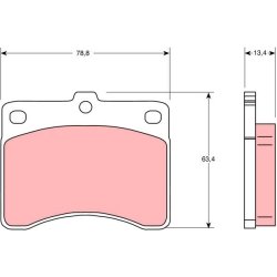 Brake Pad Set TRW GDB736 OE Ref 04491-87511