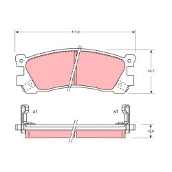 Brake Pad Set TRW GDB746 OE Ref TCY22648Z