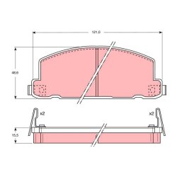 Jeu de plaquettes de frein TRW GDB749 pour HOLDEN, ISUZU OE 94467328