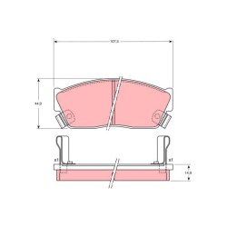 Brake Pad Set TRW GDB750 OE Ref 45022SA0670HS