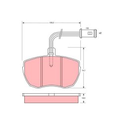 Jeu de plaquettes de frein TRW GDB759 pour IVECO DAILY OE 1906157